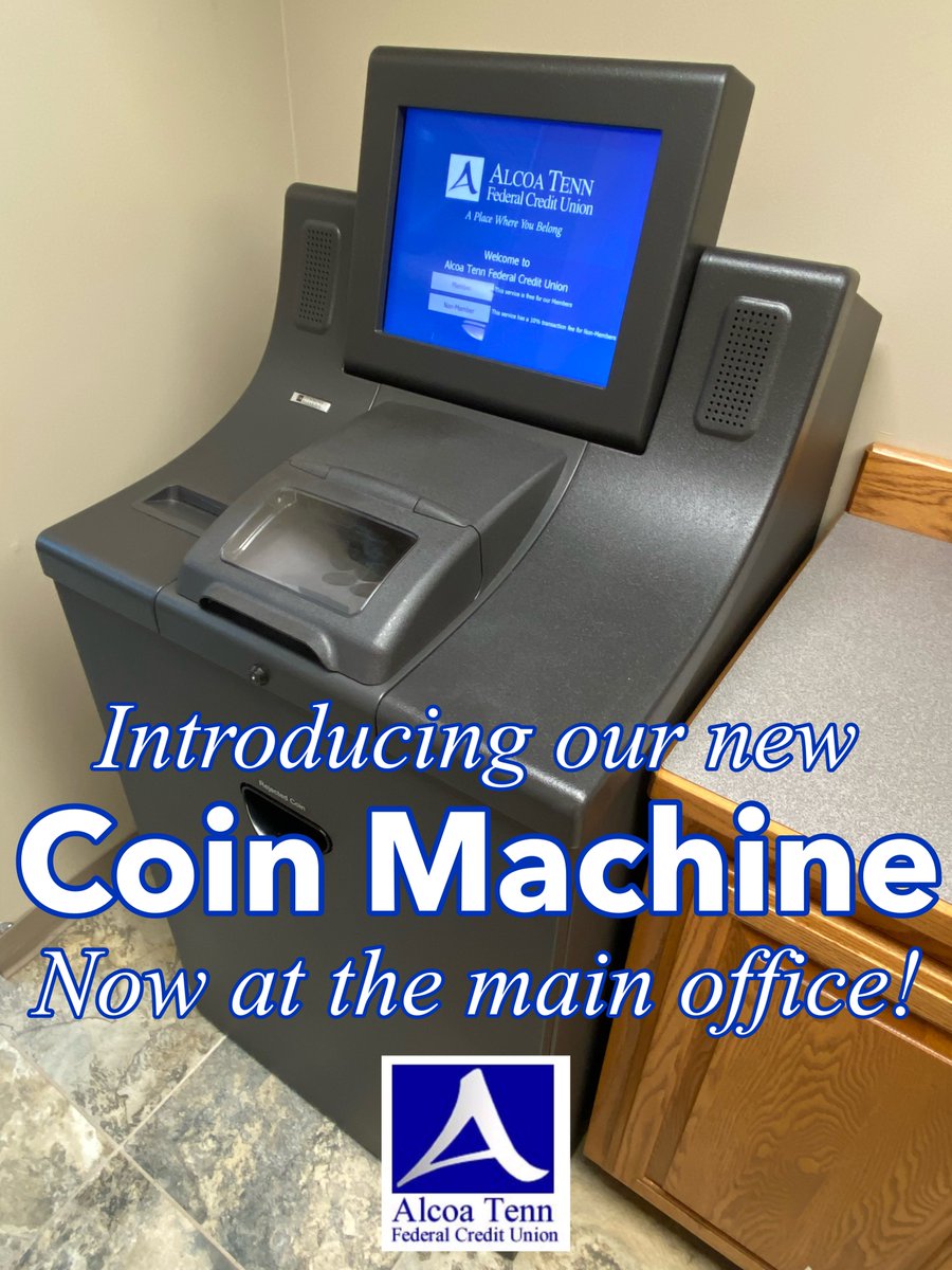 ATFCU's tweet image. Toss it in. Cash it out. Have you tried the new coin machine at the main office? #CreditUnions #CoinMachine #wednesdaythought