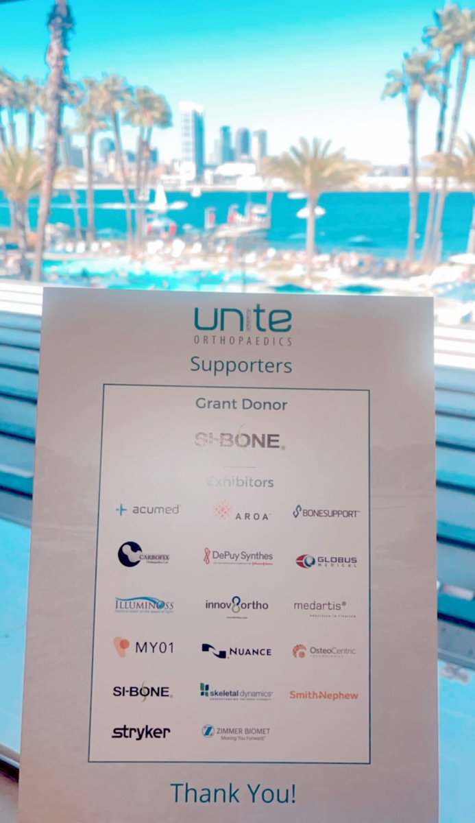 OrthoUnite's tweet photo. THANK YOU! We couldn't have done it without our corporate supporters. 

Unite Orthopaedics Foundation is a 501c3 organization founded in 2004 with a commitment to excellence in the discipline of orthopaedic traumatology and fracture care. 

Learn more https://t.co/DBHDEaMPeZ! https://t.co/CC1OKwGhvA