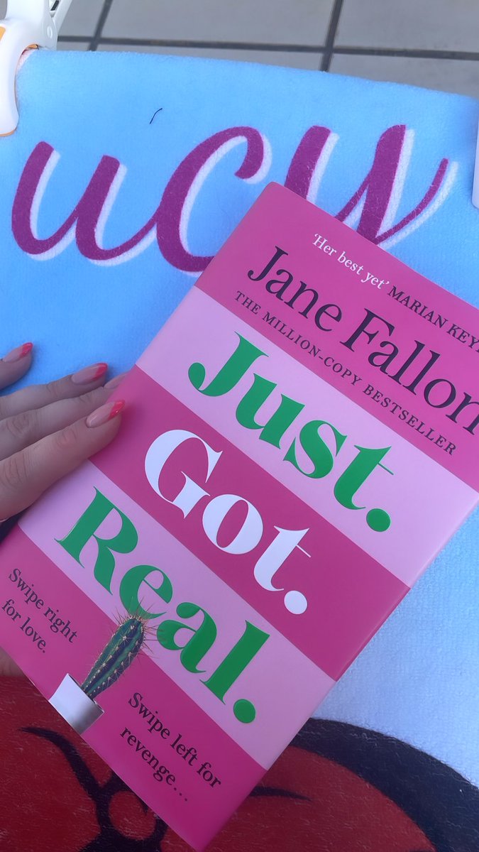 lucydolman's tweet photo. What a bloody good read that was! I didn’t want it to end. Just. Got. Real @JaneFallon 💕📖 https://t.co/2oOOkCofTM