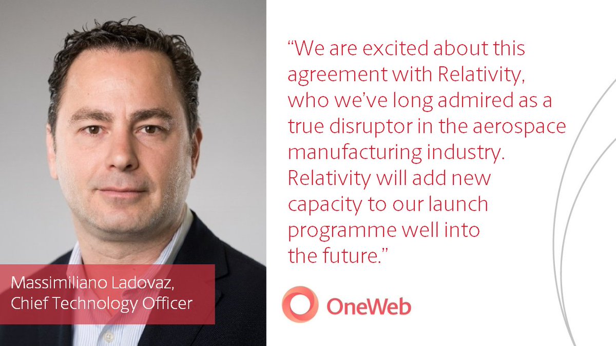 We are delighted to confirm that we have entered into a multi-launch agreement with @RelativitySpace. Under the agreement, Relativity will launch satellites on Terran R, the first fully reusable and entirely 3D printed rocket 🚀

Find out more online:
oneweb.net/resources/rela…