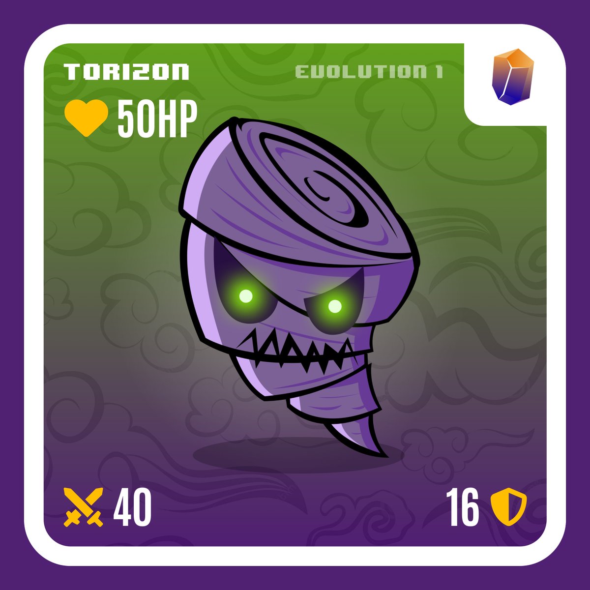 Retro_Trades's tweet photo. Meet Torizon, an Air type #EEVO. Said to be made by Elementals of fire, water and air. The three began spinning as one—just moments after being born—never to be separated again... 🌪 👀 #eevoquest #NFTGame #solana https://t.co/Carroh2o7G