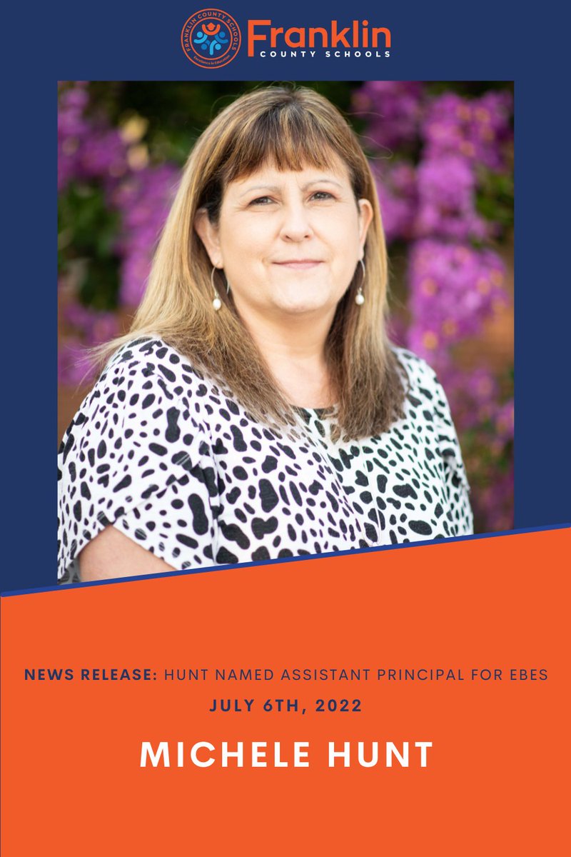 FCSchoolsNC's tweet image. 𝐍𝐞𝐰𝐬 𝐑𝐞𝐥𝐞𝐚𝐬𝐞: Hunt Hired as Edward Best Elementary Assistant Principal at June 30th Board of Education Meeting

Read more: bit.ly/3yKedsl