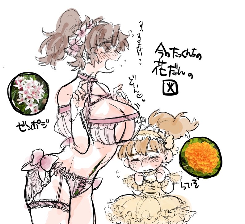 ⚠️女体化
今のたっくんちの花壇の図 