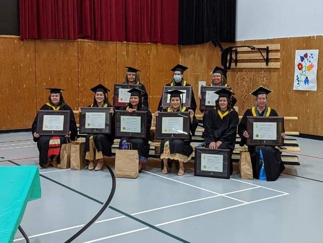 FlemingCollege's tweet photo. On June 30, the first distance Indigenous cohort graduated from the Educational Support Program. We are honoured to support #Wikwemikoong students, the Board of Education and the Community.

Chii Miigwetch &amp; congratulations to the 2022 graduates!🎓 👏 https://t.co/c8aAEEO2G6