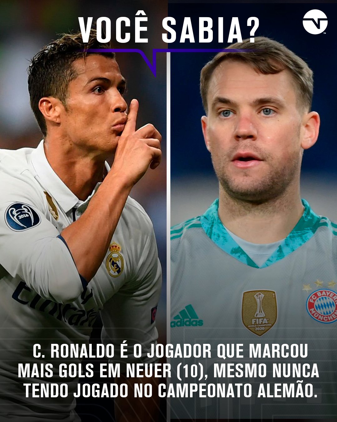 TNT Sports Brasil - Cristiano Ronaldo fora do top 10 jogadores com