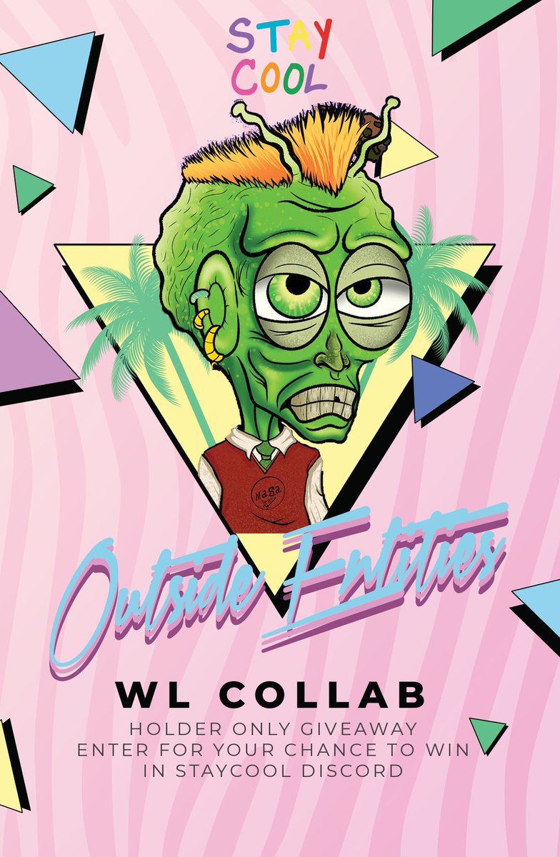 Staycoolnft's tweet image. 👽 StayCool X Outside Entities 👽 

We have partnered up with @OutsideEntities and will be giving away 15 Entity List (WL) Spots to their project! 

Holders! Hit discord to enter the giveaway. Good luck