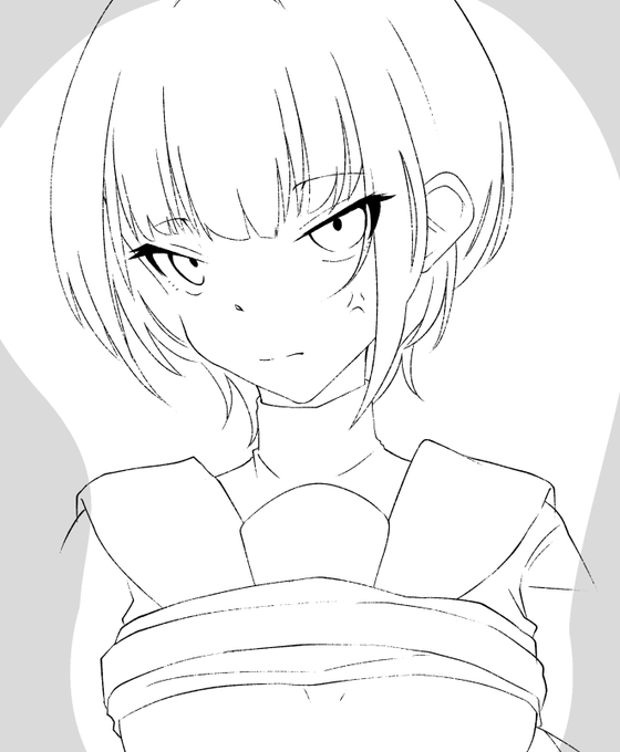 便乗80日目
OPマウスパッド千夜ちゃん 線画
#100日チャレンジ 