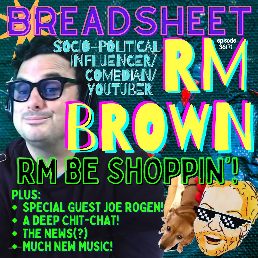 New Breadsheet featuring YouTuber / commentator / comedian / cool guy <a href="/xrmbrownx2/">RM Brown (LedromJames)</a> is live on all the podcast places

Apple Podcasts:
podcasts.apple.com/us/podcast/bre…

Spotify:
open.spotify.com/episode/0PnpUd…

Everywhere else:
hoss.fun