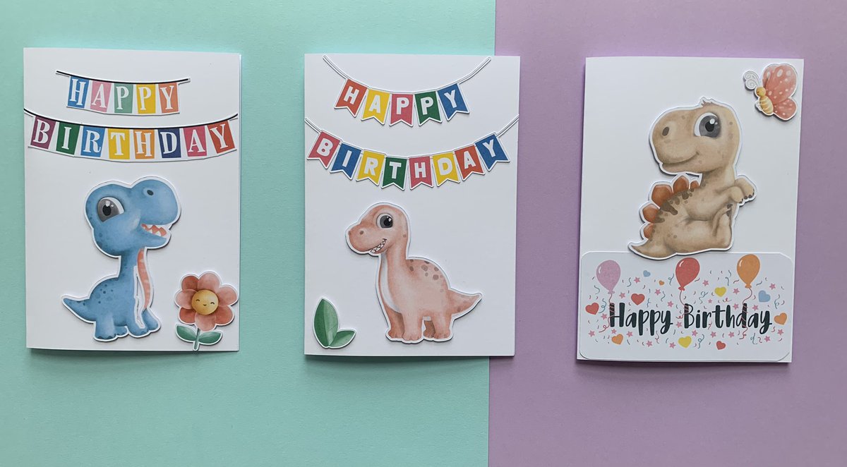 Today’s cards are for our dinosaur mad youngsters. #cardmaking #crafting