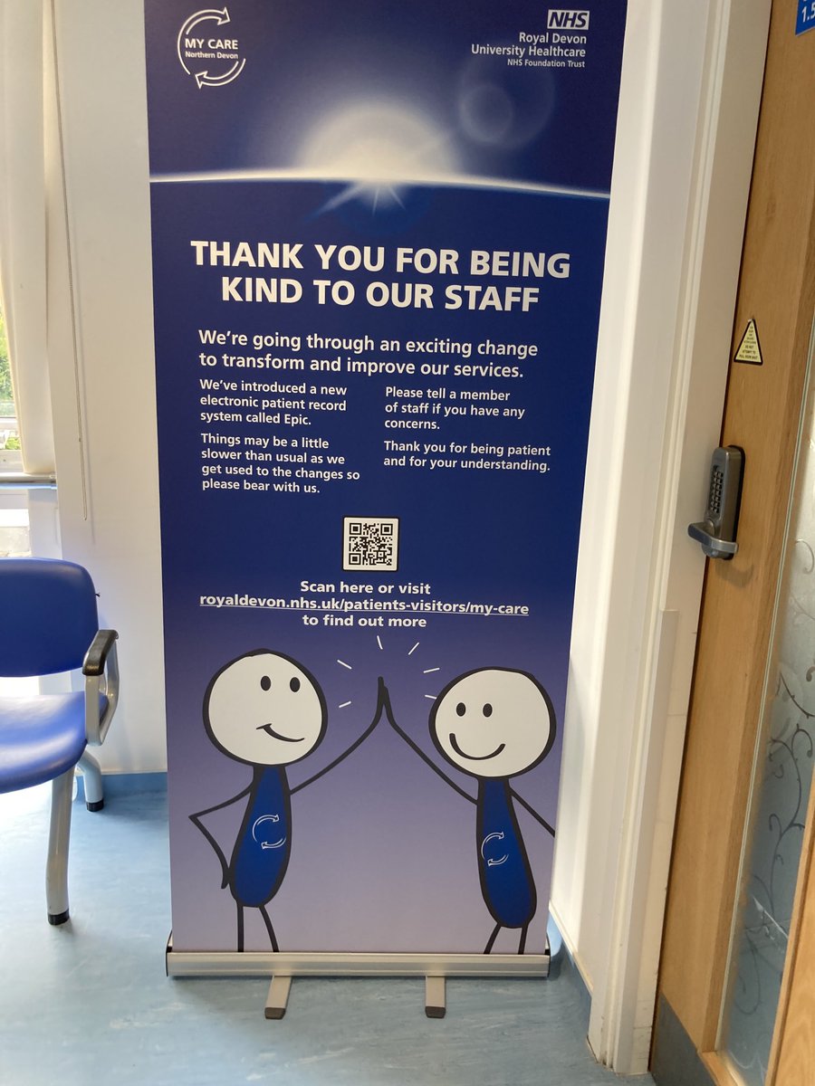 Love this - please bear with us 🙏over the next couple of weeks as we  switch over to EPIC across North Devon - it will be so much safer and efficient but it will take staff a little while to get used to it - a bit like getting a new phone 😳