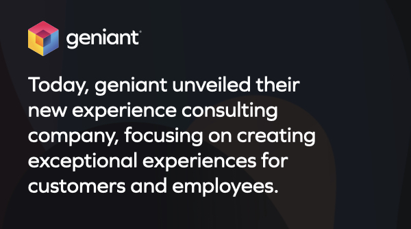 Today, geniant unveiled their new experience consulting company, focusing on creating exceptional experiences for customers and employees. Read the full press release here: geniant.com/insights/genia…