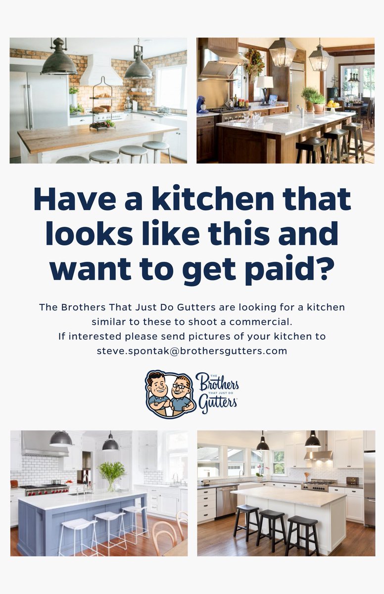 SteveSpontak's tweet photo. Also need a kitchen like these to shoot in. Message me if you have one and want to get paid. https://t.co/K2LIDrbqb5
