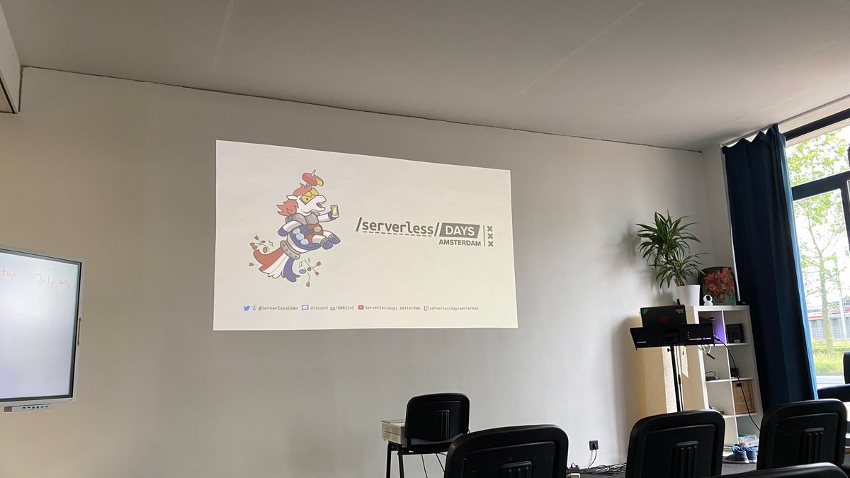 A little early but I made it to <a href="/ServerlessDAms/">ServerlessDays Amsterdam</a> at <a href="/cloudpiratesnl/">cloudpirates</a> fun time 🚀