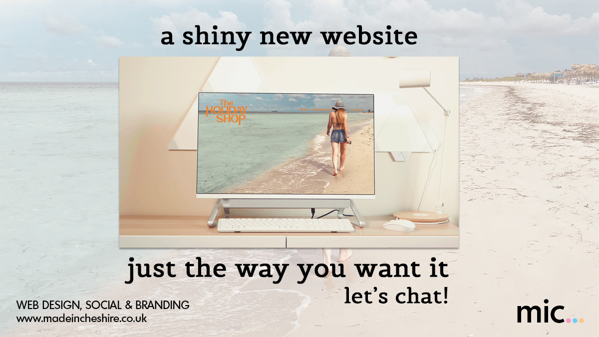 Let's have a chat about your website - it's a great way to get the answers to all those questions you have to give you with a clear idea of what you need from your site and how we can deliver it
DM or hello@madeincheshire.co.uk⁠
⁠
#webdesign #Altrincham #Cheshire #Manchester