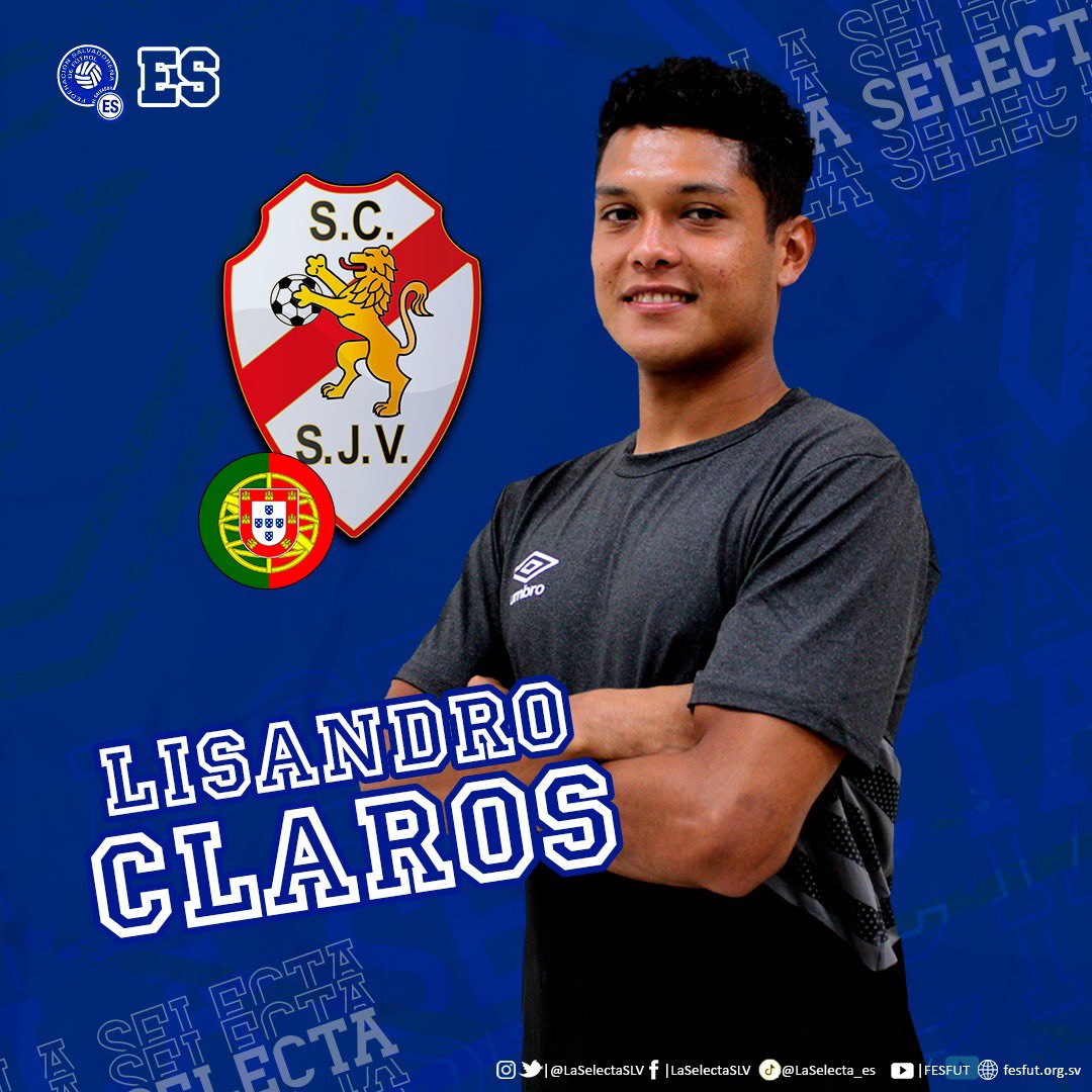 Congrats to @LizandroClaros on ✍️ with Portuguese side SC São João de Ver in the Portuguese 3rd flight! #RepDMV

Lizandro is a member of the El Salvador National team and has been playing for @cdaguilaoficial since last July 👏🤞