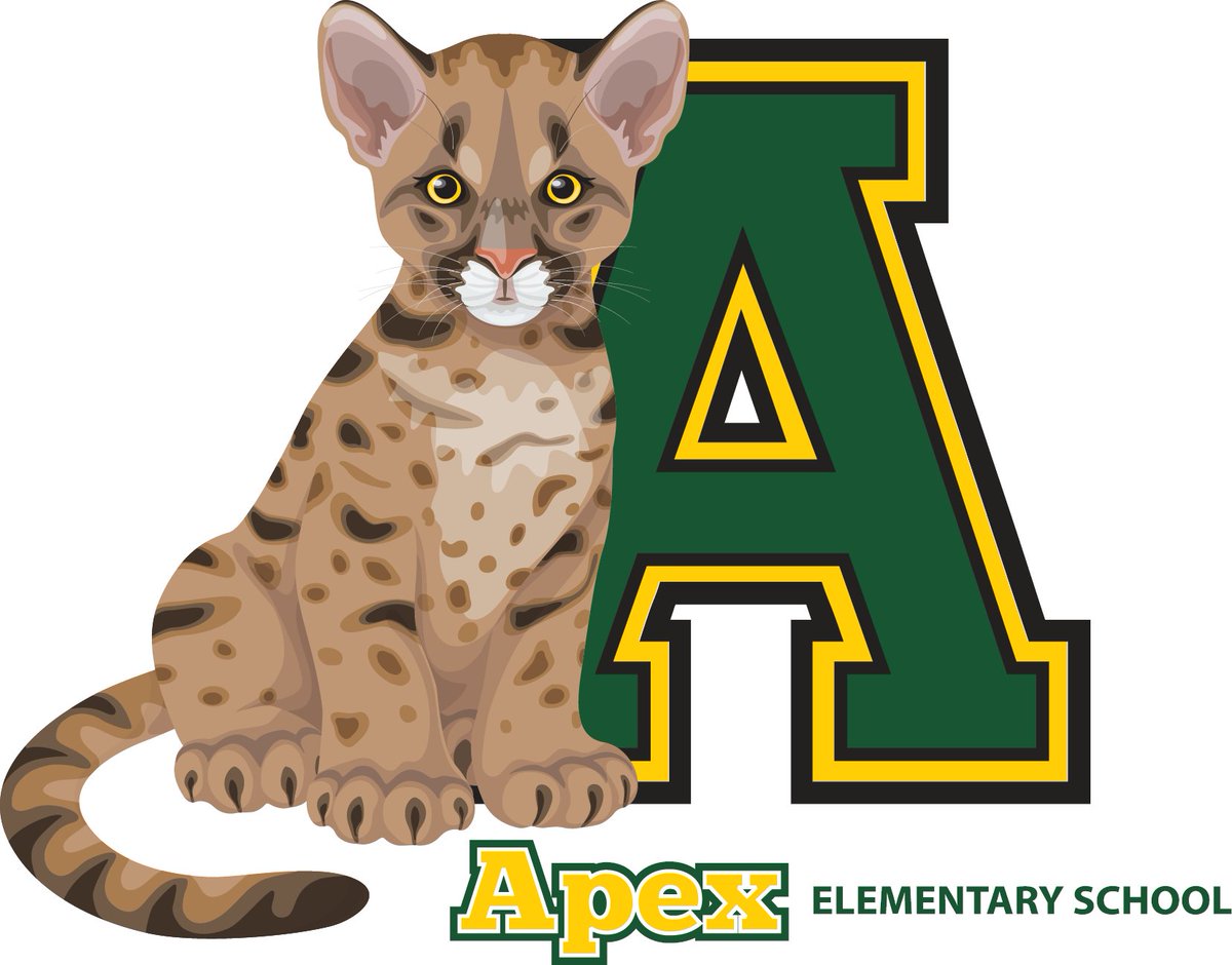 We are loving our new logo <a href="/apexescougars/">Apex Elementary</a> ! 💛💚🐾
