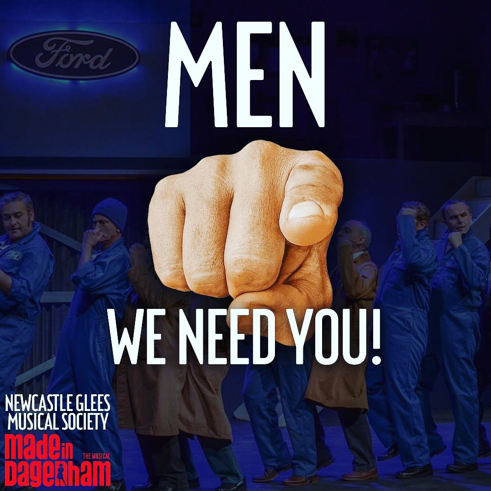 emanugg's tweet image. MEN! MEN! MEN! ———We need  you! 

We are still on the look out for more males to come along and join our show! 

If you’re over 16 and would like to be part of our upcoming NI premiere of Made in Dagenham…… please PM here for more details. 

Many thanks.