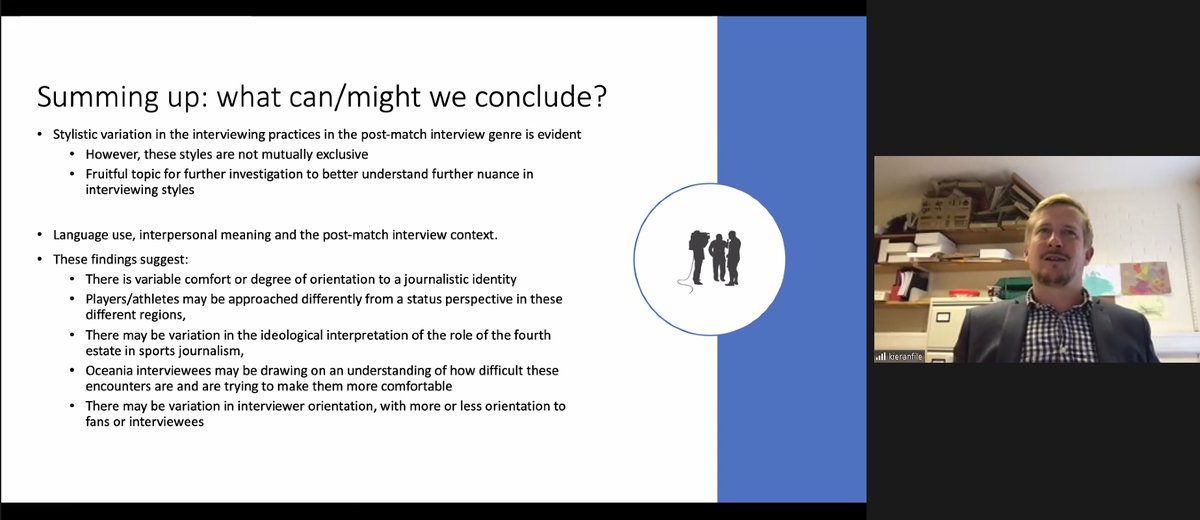 DieseEineKurve's tweet image. Thanks for a great and inspiring concluding talk to our series, @KieranFile ! #LanguageOfSports #PostMatchInterviews