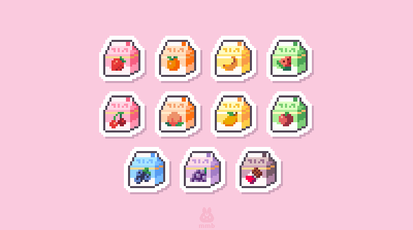 minimoonbun's tweet photo. some refreshing sweet drinks to cool you down
(╹ ▽╹)ッ🧃･ﾟ✧
#pixelart #ドット絵 https://t.co/1MHTlI1lDh