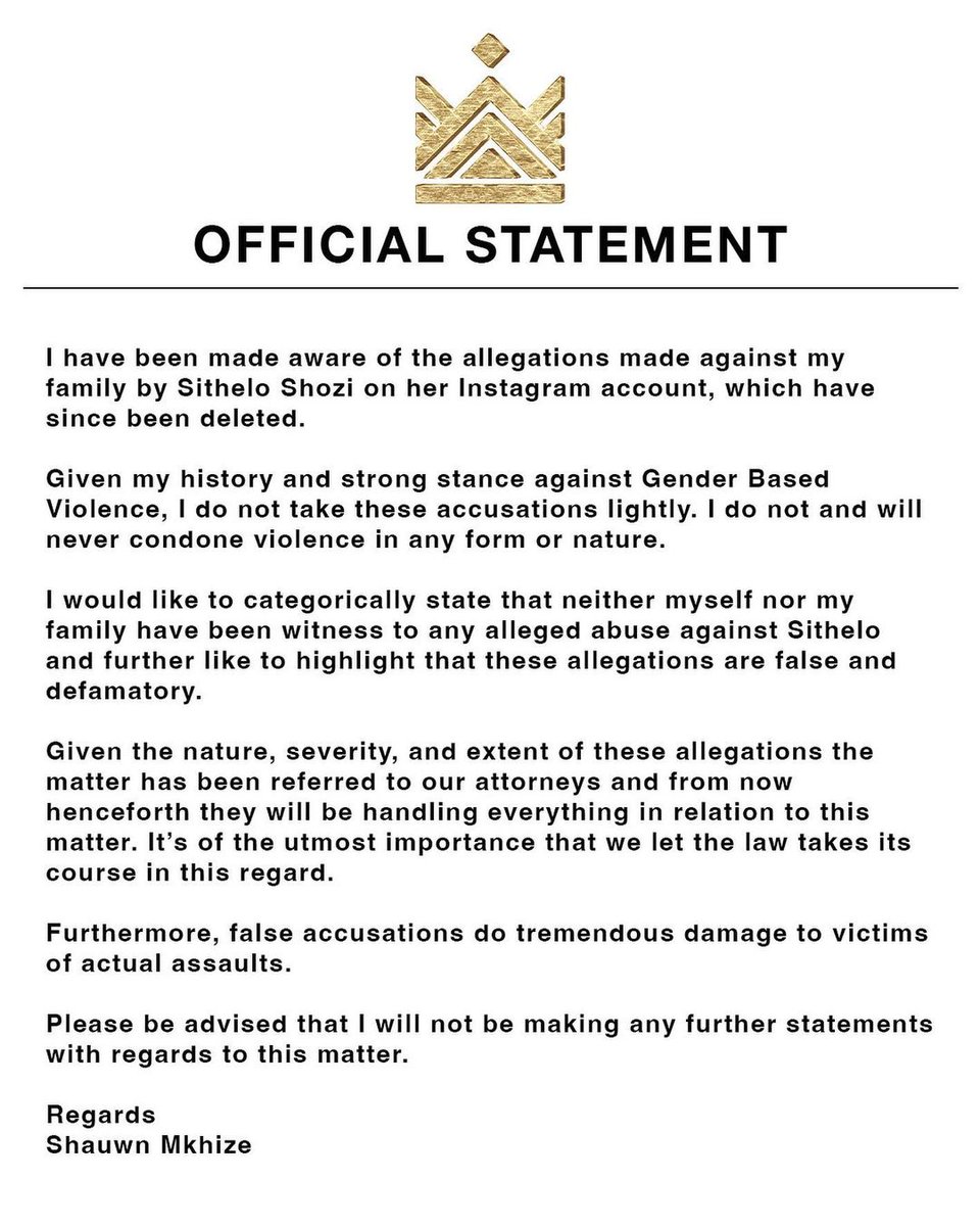 MapulaMokgosang's tweet photo. This is what most families do when it comes to issues of abuse. They protect their own even when there is prima facie evidence. #Mamkhize  should not use her financial muscles to bully the victim into silence. https://t.co/SII4j5ik1N