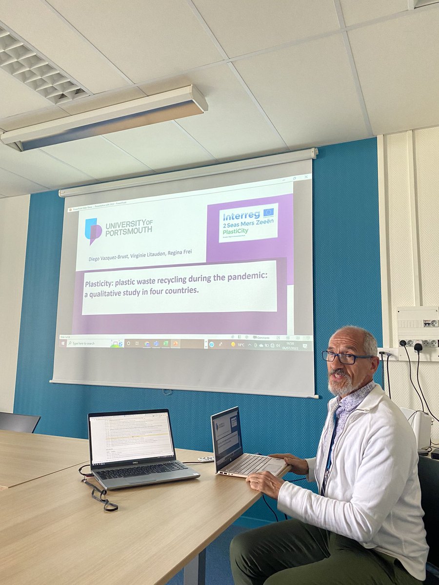 Prof Diego VAZQUEZ-BRUST presenting research from #PlastiCity project at #GreeningofIndustryNetwork conference 2022 at Cambrai