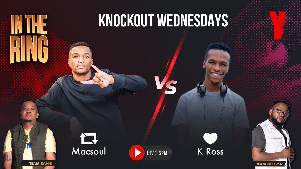 Yfm's tweet image. What's good Yires?!
It's time for #KnockoutWednesdays.
The battle is on for the YTKO residency for July!
Who has dibs on this spot? You decide!
Vote for your favourite DJ.
Retweet for @Macsoul10 and like for @K_Ross_SA_Real
#YTKO
#InTheRing