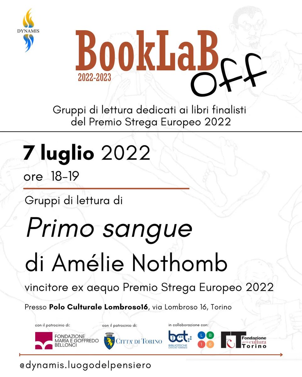 dynamis_aps's tweet image. Vi aspettiamo domani dalle 18 alle 19 al @Lombroso16 per il primo gruppo di lettura BookLabOFF!  🔥

#BookLab 
#BookLabOFF

instagram.com/p/CfZXBwwtWSP