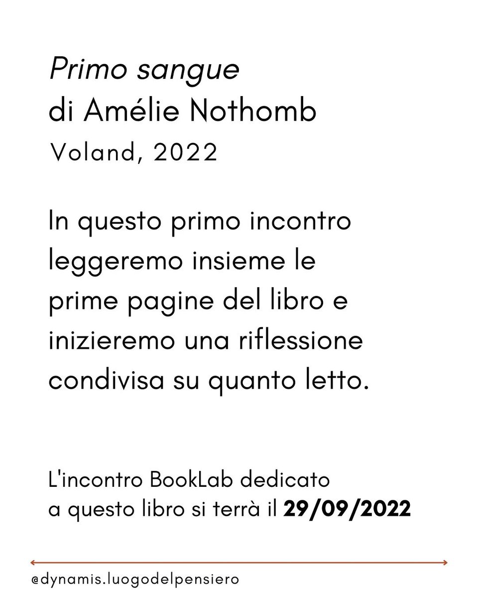 dynamis_aps's tweet image. Vi aspettiamo domani dalle 18 alle 19 al @Lombroso16 per il primo gruppo di lettura BookLabOFF!  🔥

#BookLab 
#BookLabOFF

instagram.com/p/CfZXBwwtWSP
