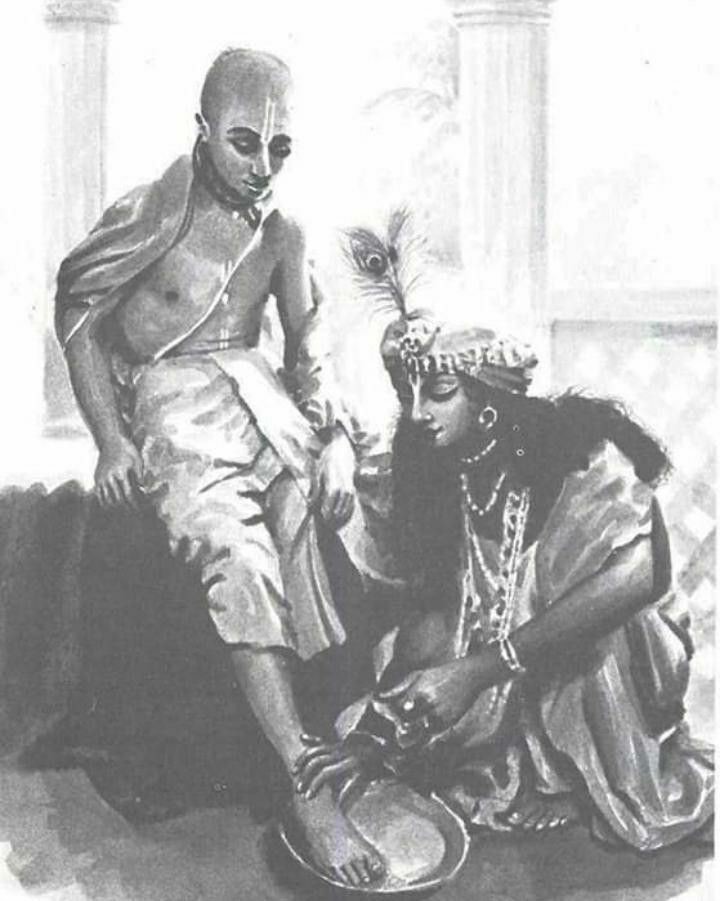 DBhagvadgita's tweet photo. "We are searching for a friend to give us peace and tranquility. That friend is Krishna, God." https://t.co/CsSkl5KuGi