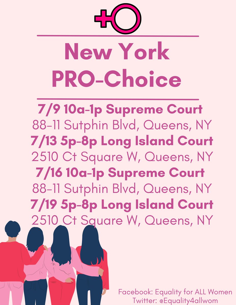 Equality4allwom's tweet photo. Upcoming protests in New York!! 

#prochoice #mybodymychoice #NewYork https://t.co/RXN3EMM35V