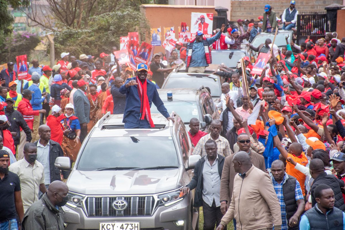 CaptainDominicO's tweet photo. What a triumphant entry, Mt. Kenya is becoming slippery for William Ruto, Thank you Gatundu, Kiambu County Baba Anawapenda Pia. #AzimioInKiambu https://t.co/3Z8vzNQUpd