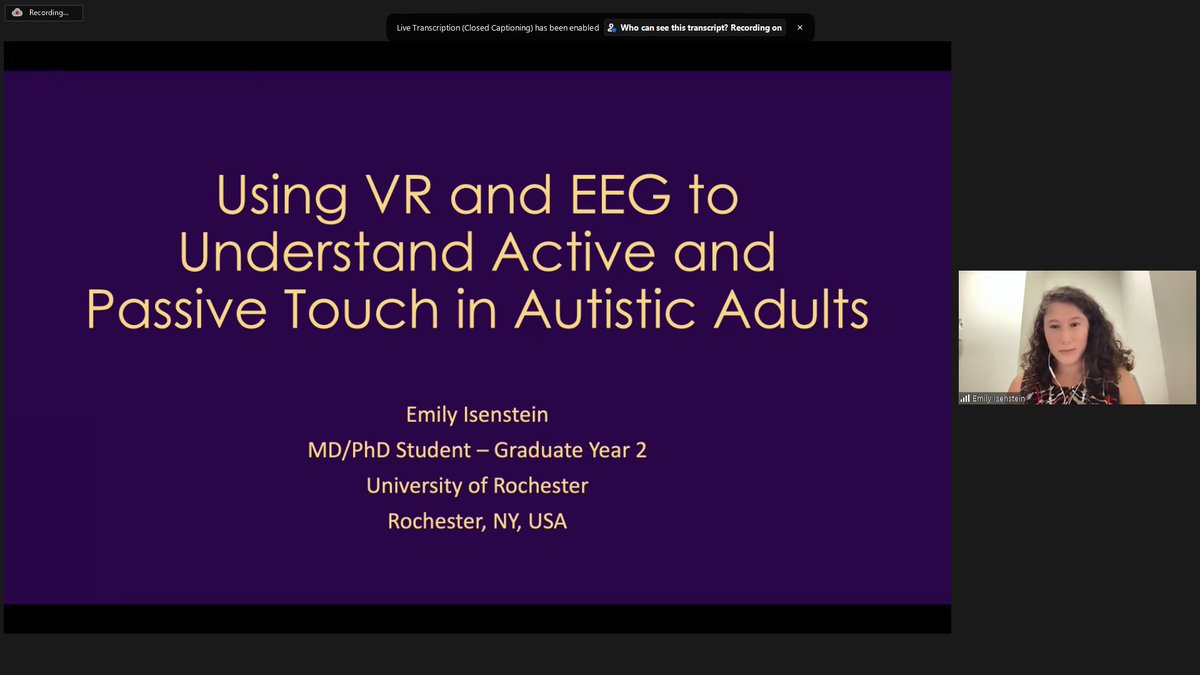 AVRA 2023 (@avra2022) on Twitter photo Our next flash talk by Emily Isenstein will be based on the topic of using VR and EEG to Understand Active and Passive Touch in Autistic Adults #vr #research #autism #neurodiversity #phd #immersive Our next flash talk by Emily Isenstein will be based on the topic of using VR and EEG to Understand Active and Passive Touch in Autistic Adults #vr #research #autism #neurodiversity #phd #immersive