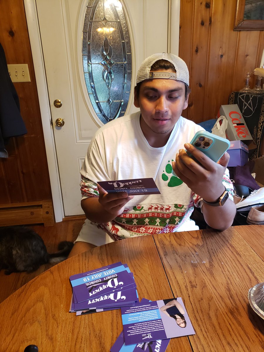 dappert4talbot's tweet photo. Woah, with that 🌪 & thunderstorm ⛈⚡, keeping us off the streets last night, many thanks to my volunteers who stayed in and made phone calls instead!! ✊#DappertforTalbot Remember, early voting starts tomorrow at the Easton firehouse! https://t.co/yibkD9lu45