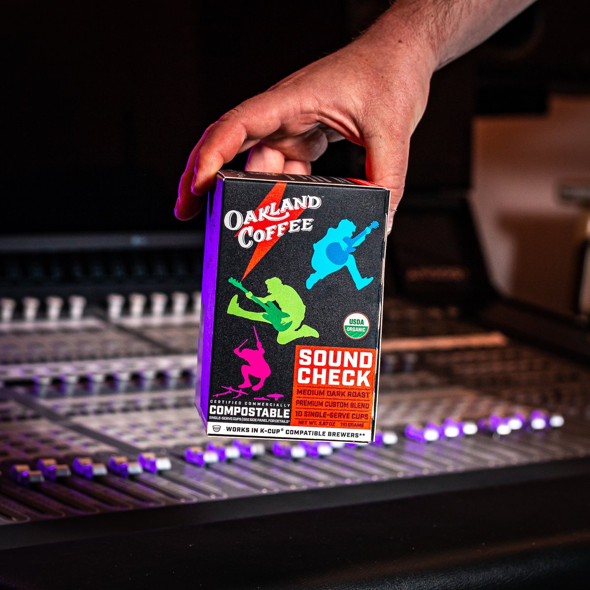 Our Soundcheck Blend is the perfect way to wake up your creativity! Bold, smooth, and damn delicious. #OaklandCoffee #SoundcheckBlend #CaffeinateYourCreativity