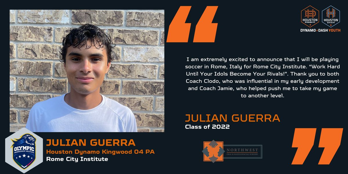 HTXSoccer's tweet photo. π¨ College Commitment! π¨
Julian Guerra from the Dynamo Kingwood 04 PA has committed to Rome City Institute. Congratulations, Julian! β½π§‘
#dynamodashyouth #ddycollegecenter #ddycff #collegefitfinder #ddycommitted @stxsoccer @nwomsmarketing https://t.co/GwbTCa8xIp
