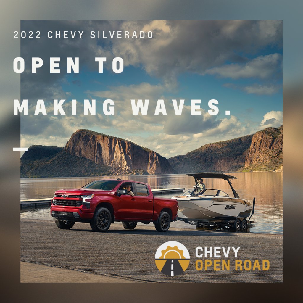 MonumentChevy's tweet image. In a Chevy Silverado, you have a front-row seat to summer. #ChevyOpenRoad