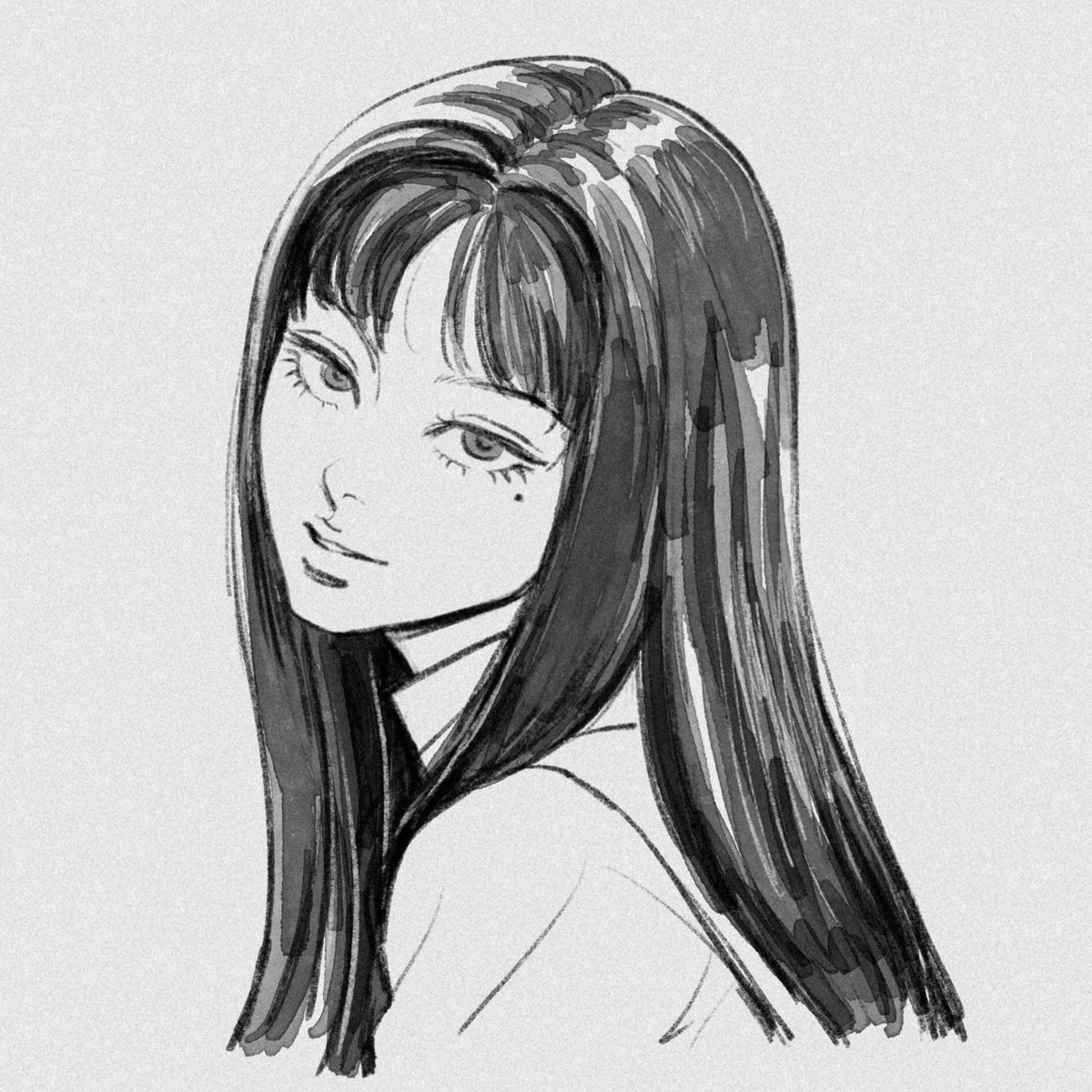tiramisooooh's tweet photo. more sketch requests! 
shoko / tomie https://t.co/eBvrq33eAo