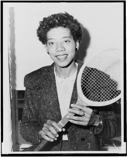 FAMU_1887's tweet photo. #FAMUHistory: On July 6, 1957, #FAMUAlumna Althea Gibson πΎ won the womenβs singles title at Wimbledon. She was the first African American βπΏ to win a tennis championship at the historic All England Lawn Tennis & Croquet Club. Remember a #Rattler did it first. ππ https://t.co/xVKX64oosS