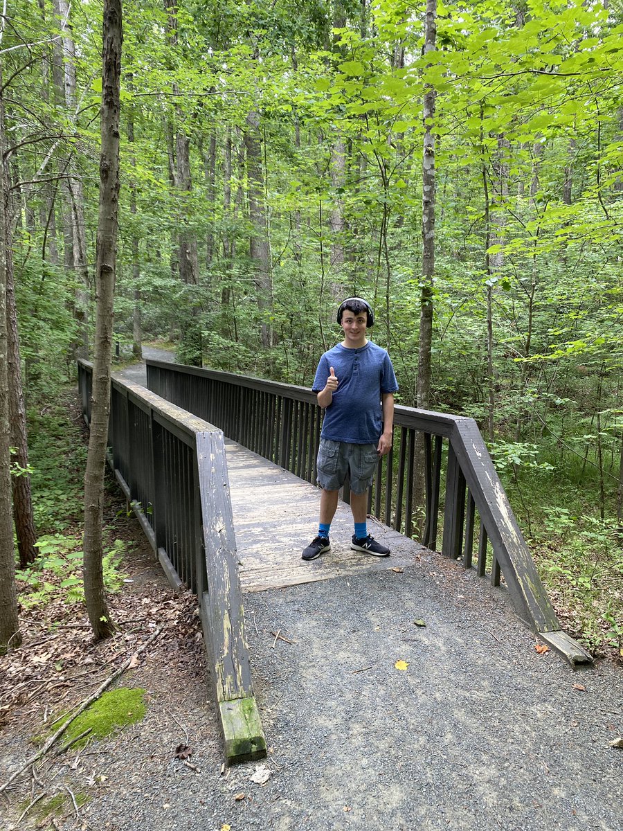 This Fin Friend is checking out the story trail…walking+reading=WIN!
