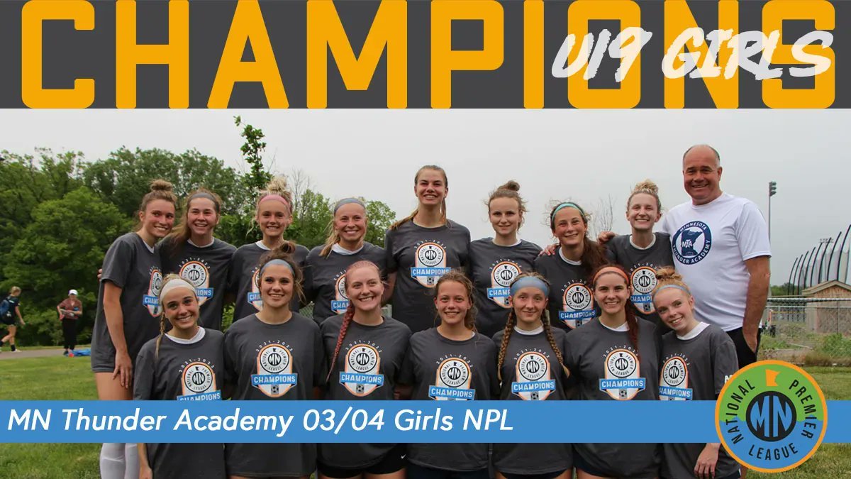 tcslsoccer's tweet photo. MN NPL Champions - @MNTHUNDACADEMY 03/04 Girls NPL
Next stop ✈️ ⛰️: @USClubSoccerNPL NPL Finals https://t.co/28BoHnODAk