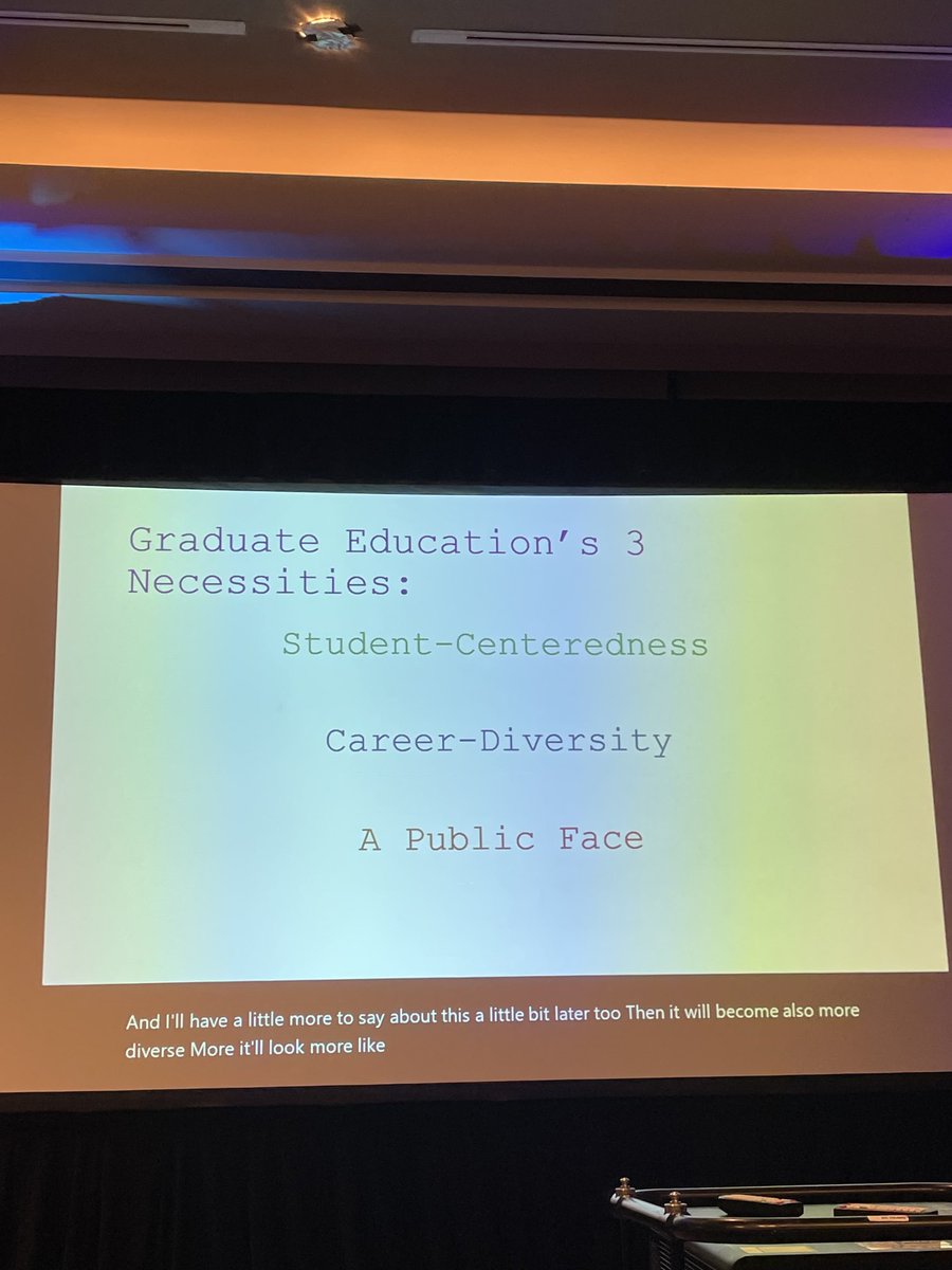 ⁦@LCassuto⁩ outlines how we can reform graduate education and make it more diverse! #2022gcc