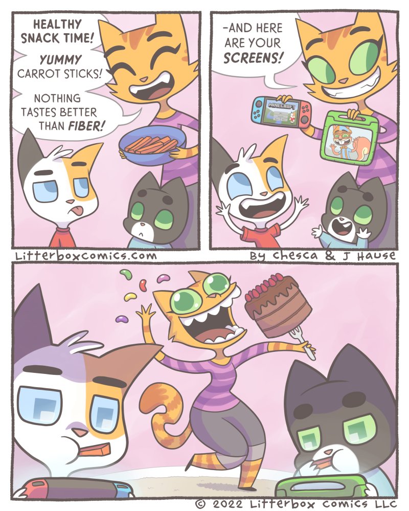 Litterbox Comics 🐟 on Twitter "NEW Comic Healthy Snacktime! (My kids