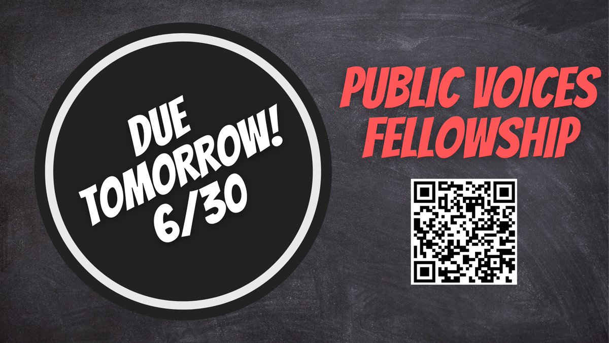 Faculty: Apply now to be a Public Voices Fellow! Applications are due TOMORROW, 6/30.
wff.yale.edu/what-were-doin…