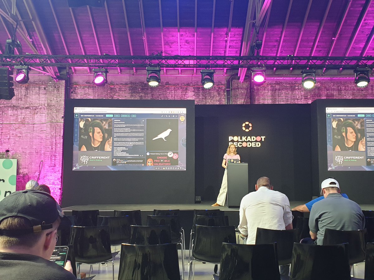dev0_sik's tweet image. Woww! Beyond honoured to be featured on the main stage second time today at @polkadotnetwork #polkadotDecoded #Berlin by @MomentumXYZ !!!

Amazing!

Shoutout to my @ChaosDAO family - so great to meet ya! Also @DOTValAlliance peeps 🙏