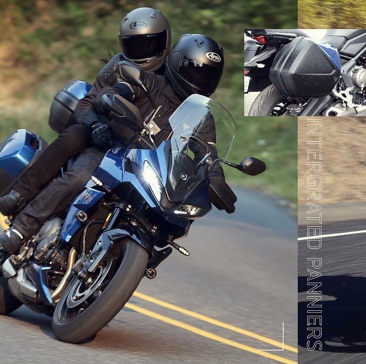 TriumphBMC's tweet photo. Conduce más lejos, durante más tiempo, de forma más segura y con total comodidad con nuestra gama de accesorios originales Triumph. Ya sea que estes buscando protección resistente, equipaje resistente o seguridad https://t.co/E71EuldbPW
