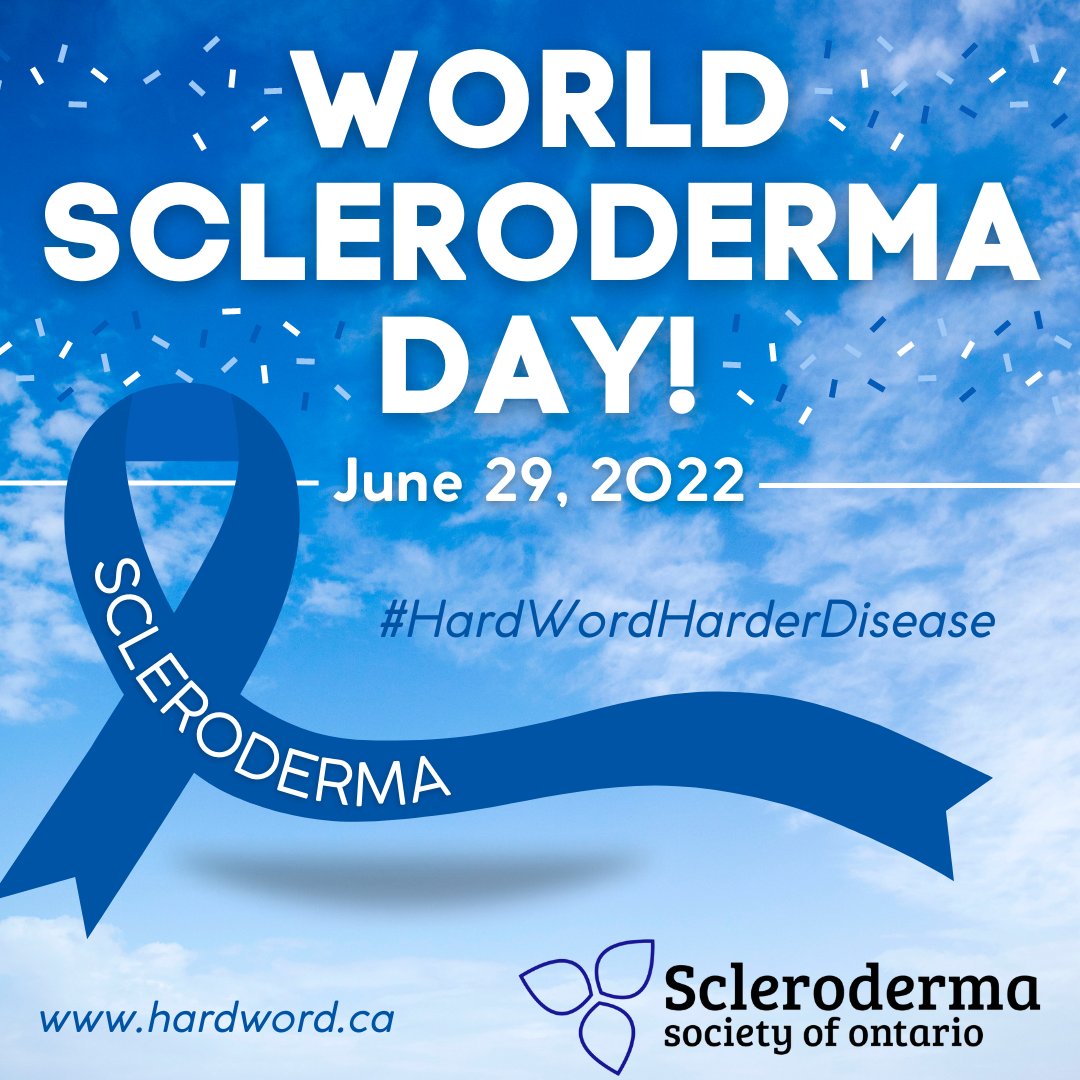 scleroderma_sso's tweet image. It's #WorldSclerodermaDay! 🌎 Today, we celebrate scleroderma warriors who fight #scleroderma every day. You can celebrate by making a donation at hardword.ca/donate, sharing this post, and educating yourself on what #scleroderma is. Together, we can find a cure! 💙