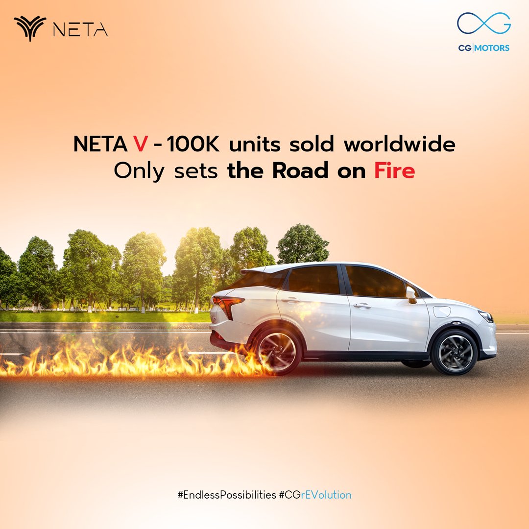 The only thing the Neta V sets on fire is the road!
Take the super-cool #NetaV for a test drive today.

Book your Test Drive NOW.
Visit the CG Showroom at Bishalnagar, Bhatbhateni.
Contact: 01-4411269 | 9820105055

#CGRevolution #EndlessPossibilities
