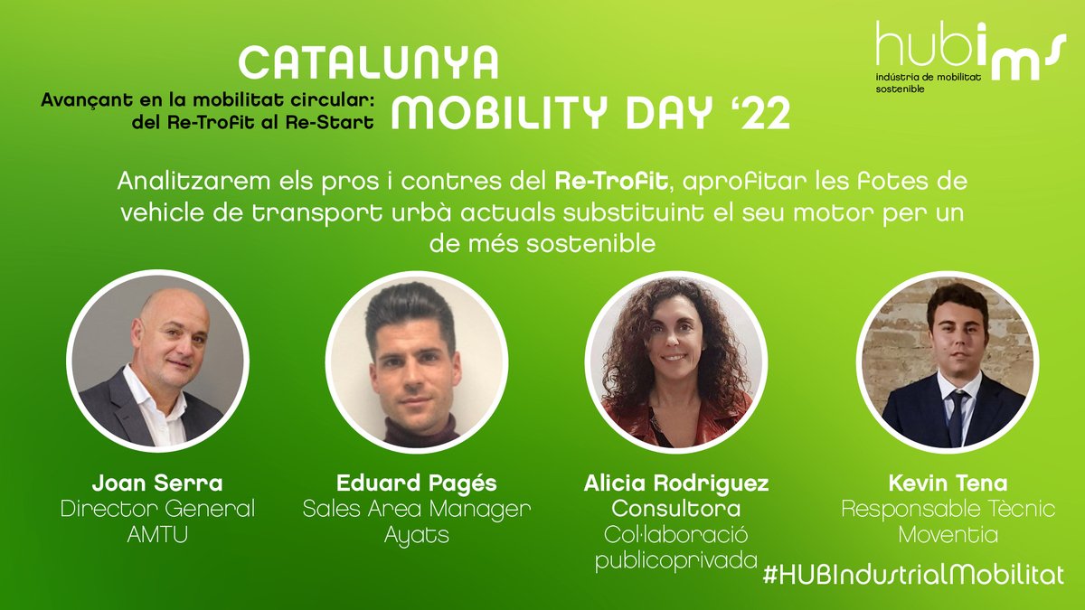 CambraBCN's tweet photo. El Re-Trofit consisteix en substituir els motors de vehicles urbans de passatgers amb alternatives sostenibles.
🚌 A la jornada del #HUBIndustrialMobilitat en debatrem els pros i contres amb @amtu_cat, @GrupMoventia, #Ayats i #AliciaRodríguez!
➡️ https://t.co/ntJXpMEobb https://t.co/PNRsPIOTWl