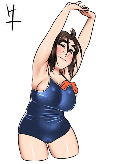 #暑いので水着絵で体温調節する 