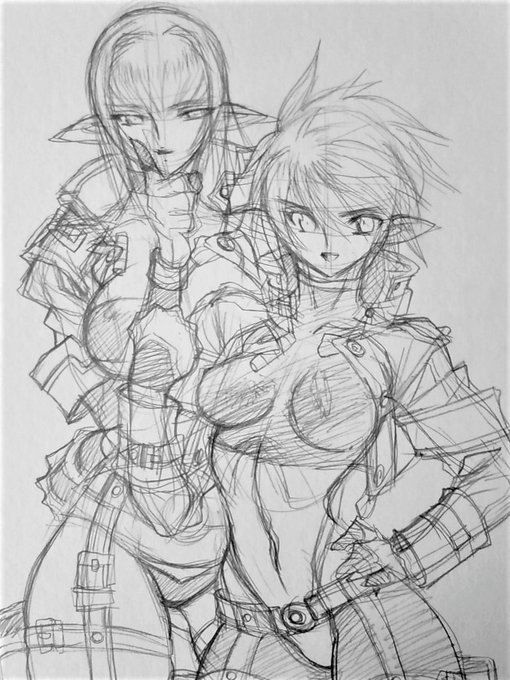 下書きありました。ペン入れはコピックマルチライナー。 